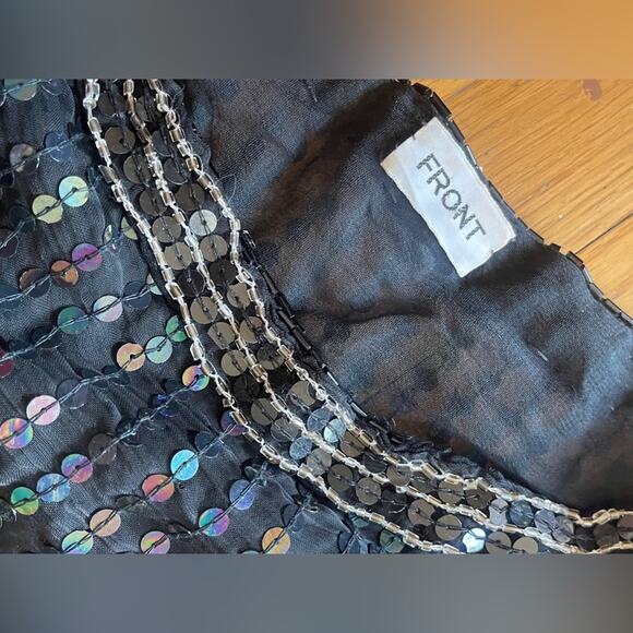 80s Deco Sequined Drop Waist Dress - Picture 4 of 9